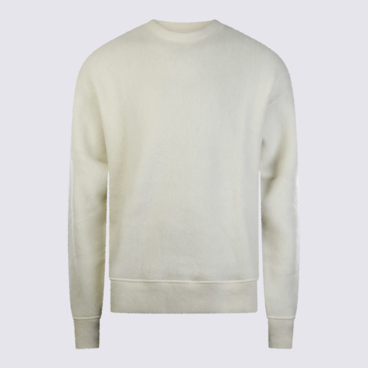 Shop Jil Sander Milk Alpaca And Wool Blend Sweater In Latte