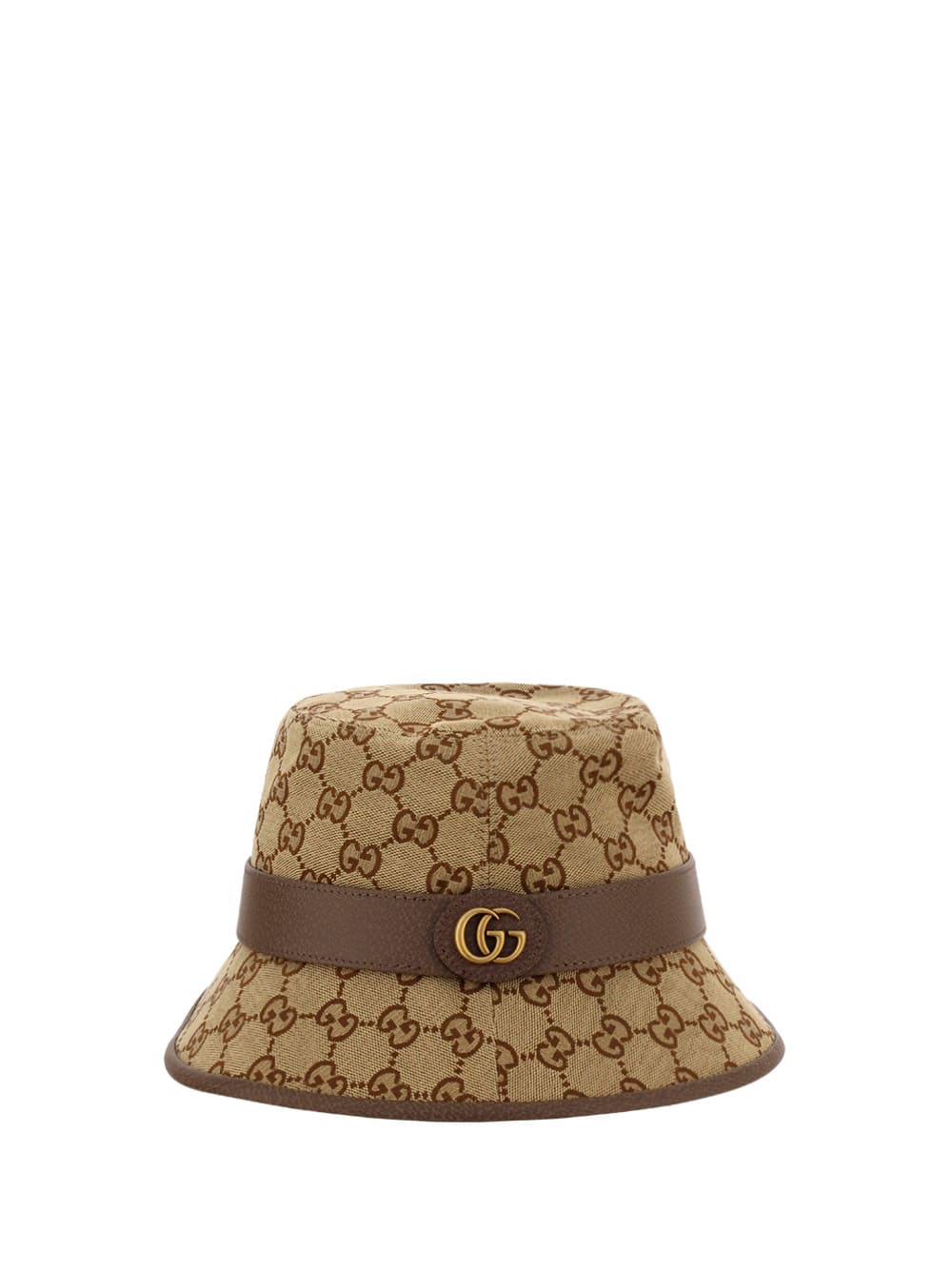 Gucci Beige Canvas GG Wide Brim Hat