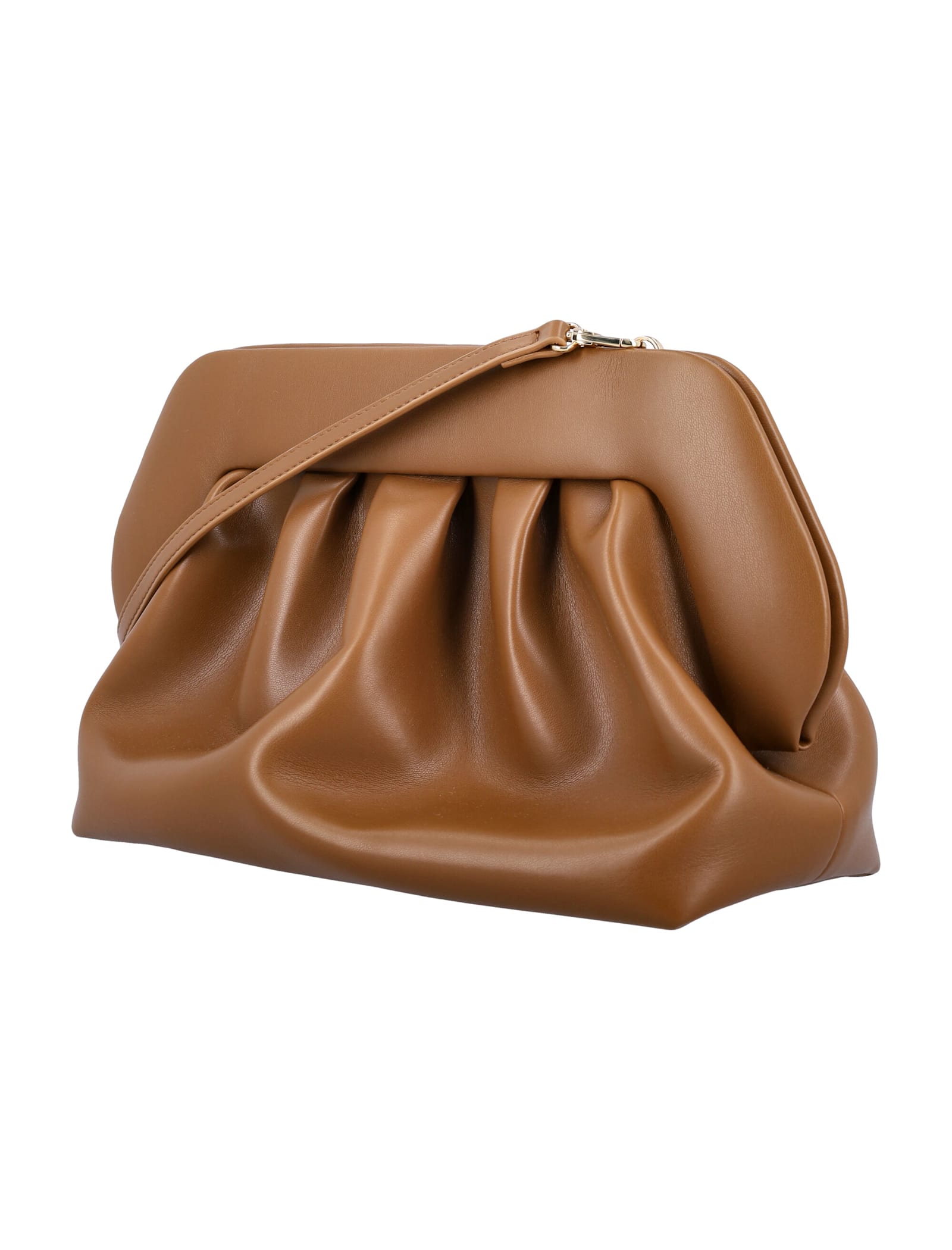 Themoirè Bios Vegan Fabric Clutch In Caramel