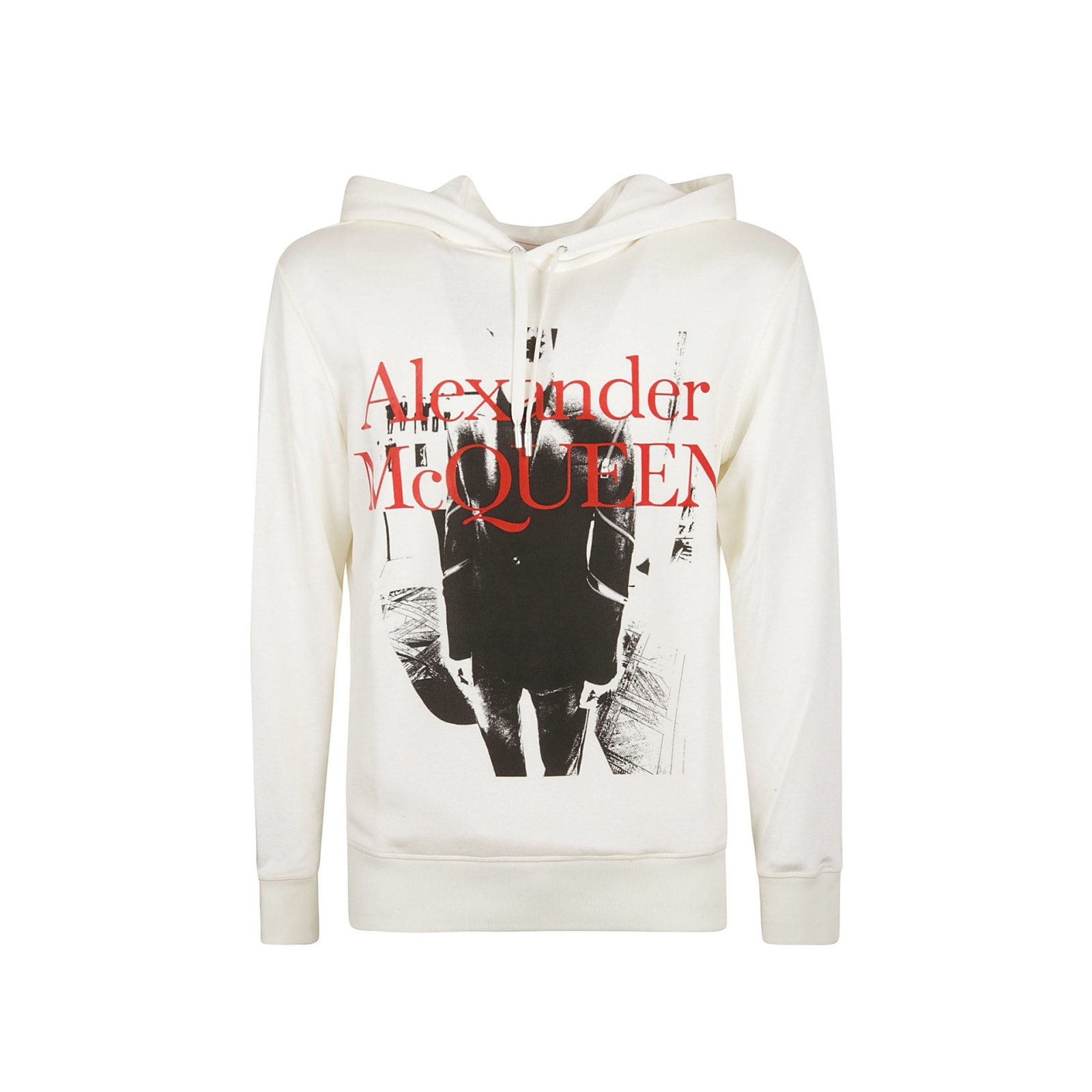 Shop Alexander Mcqueen Hoodie Logo Sweatshirt In White