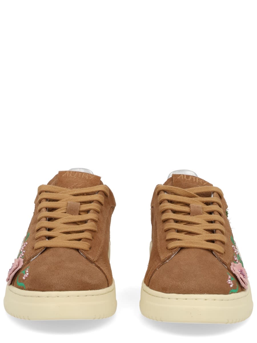 Autry Brown Lace Up Sneakers In Brown