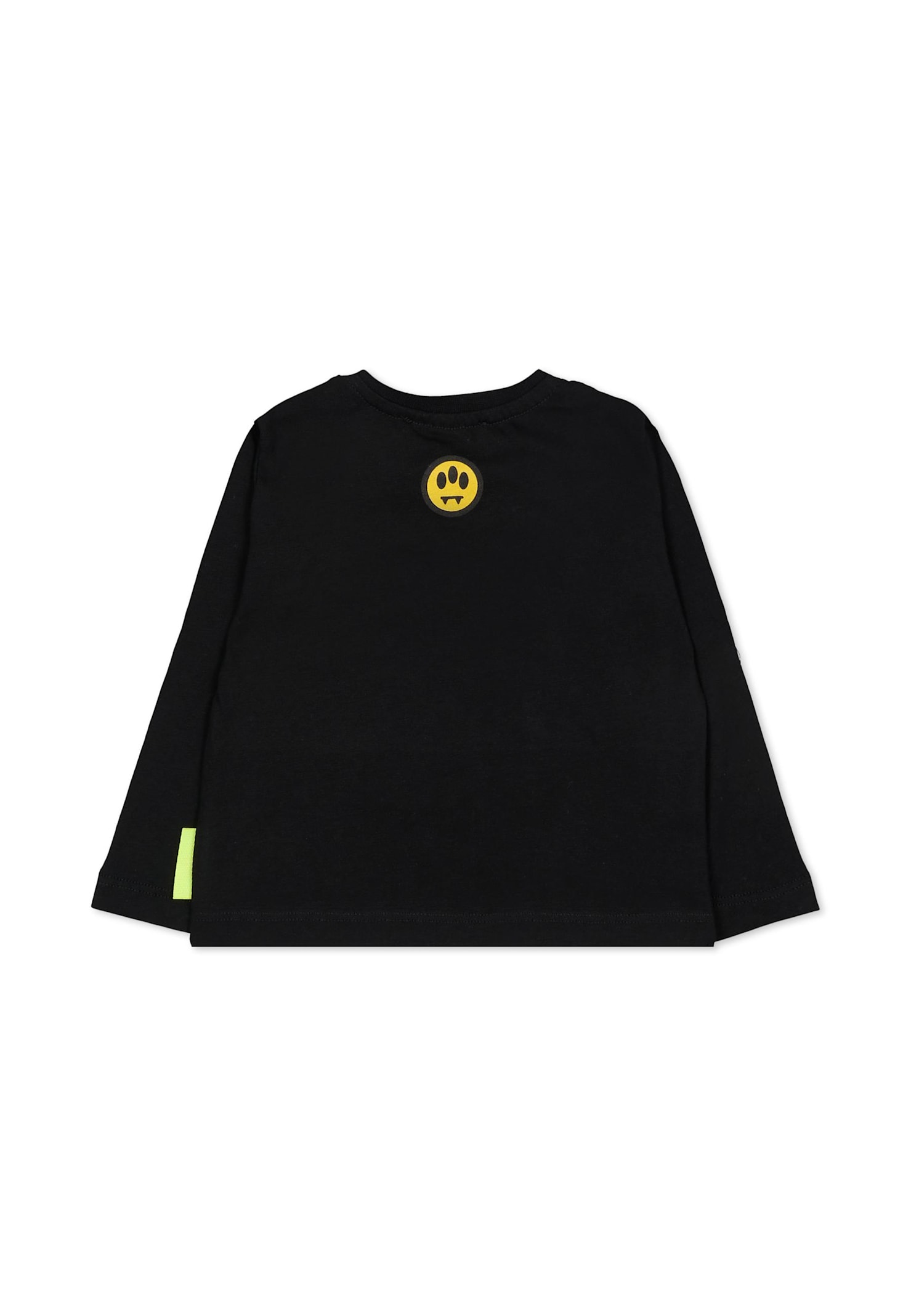 Barrow Black T-shirt For Babykids With Bear Print In Black