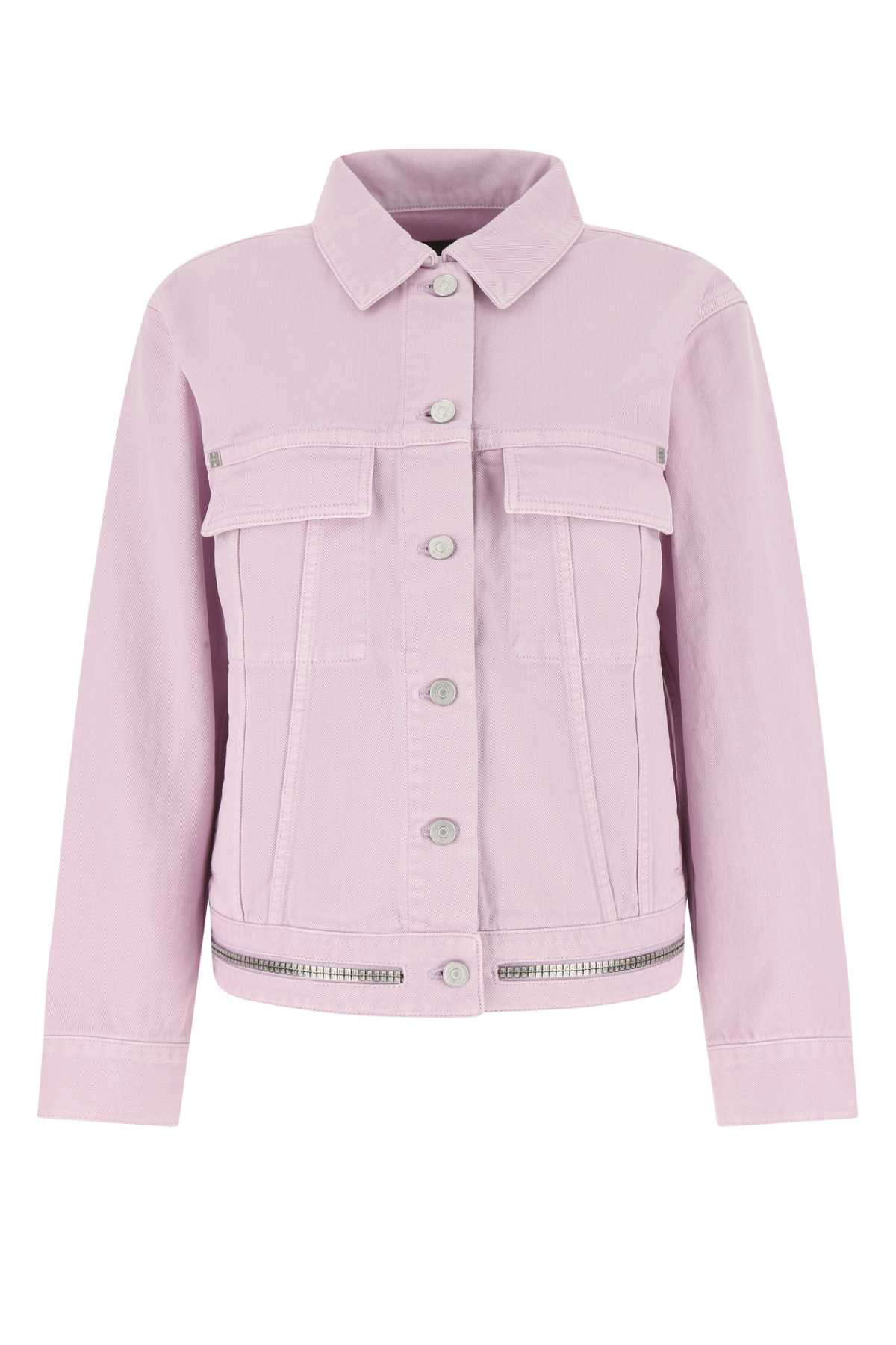 Shop Givenchy Lilac Denim Jacket In 540