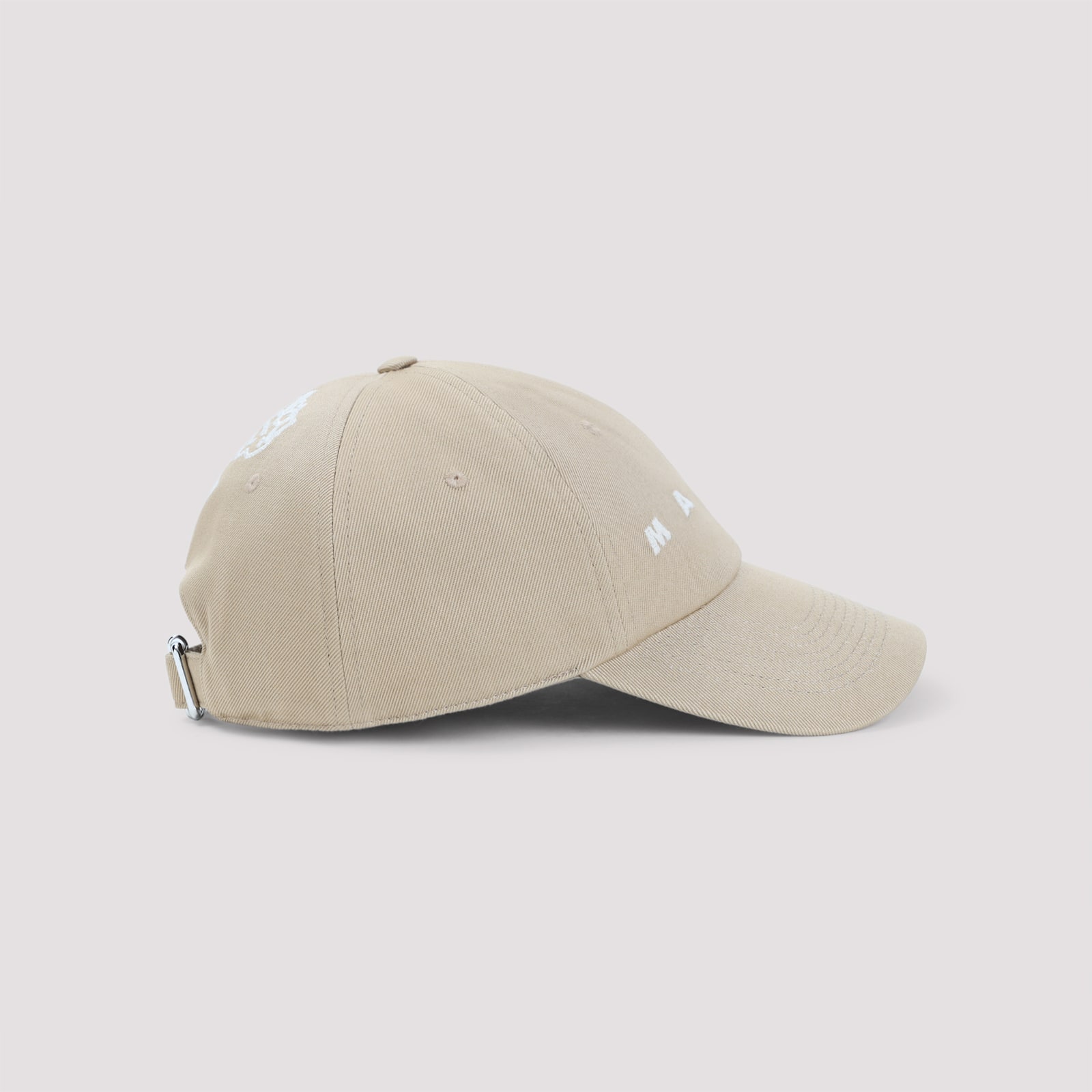 Marni Classic Six-panel Cap With Embroidered Detailing In Neutral