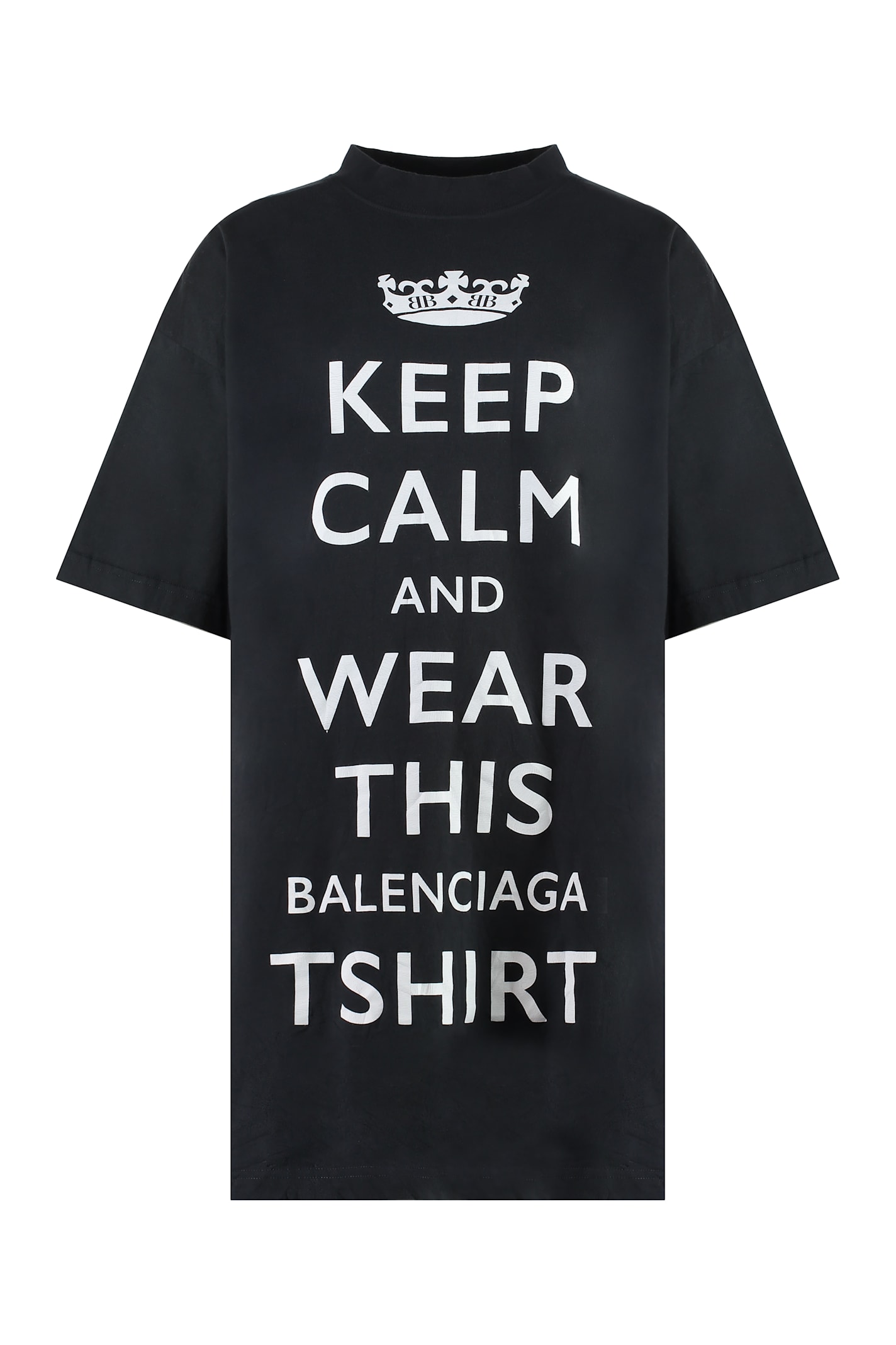 Shop Balenciaga Oversize Cotton T-shirt In Black