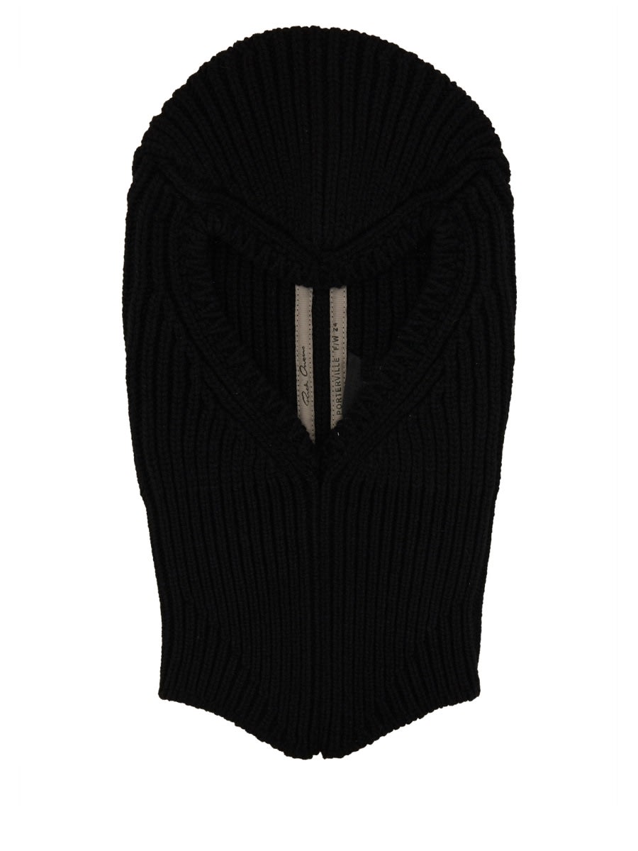 Shop Rick Owens Knitted Balaclava In Black