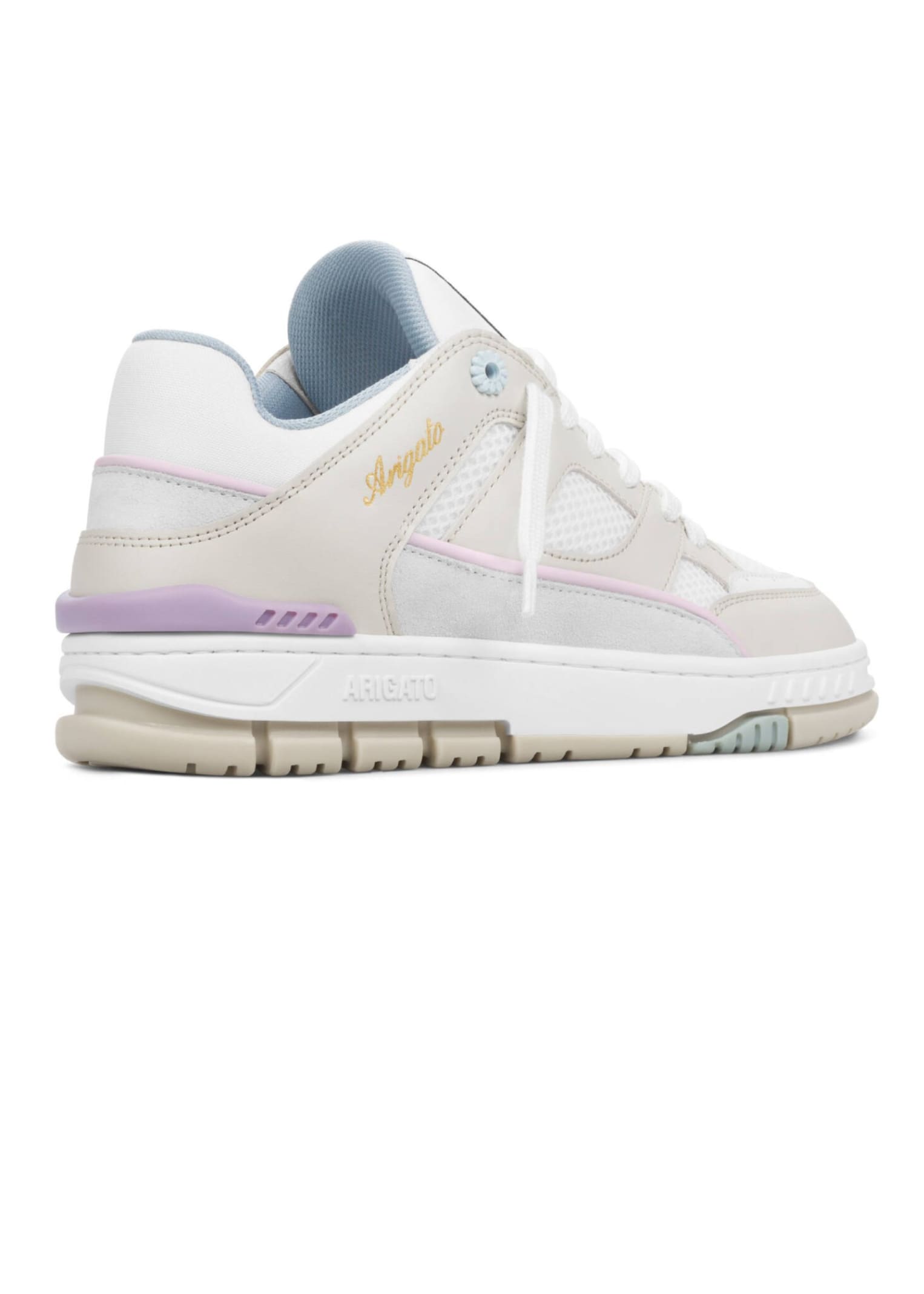 Shop Axel Arigato White And Lilac Area Lo Sneaker In Beige