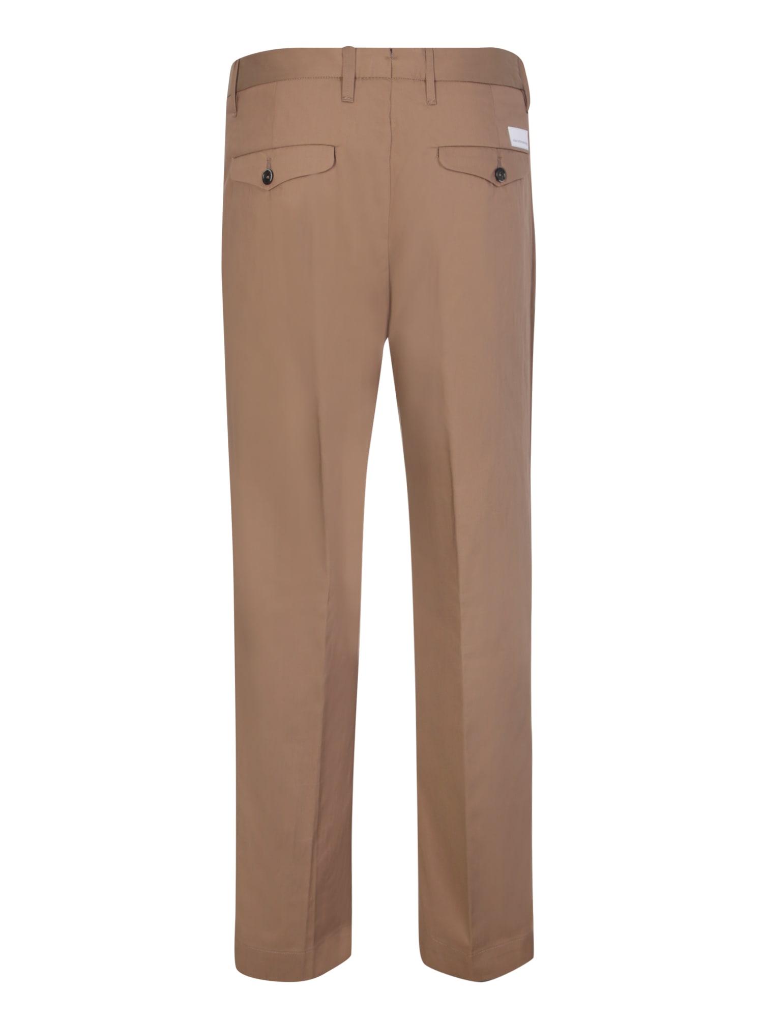 Shop Nine In The Morning Taupe Slim Trousers In Beige