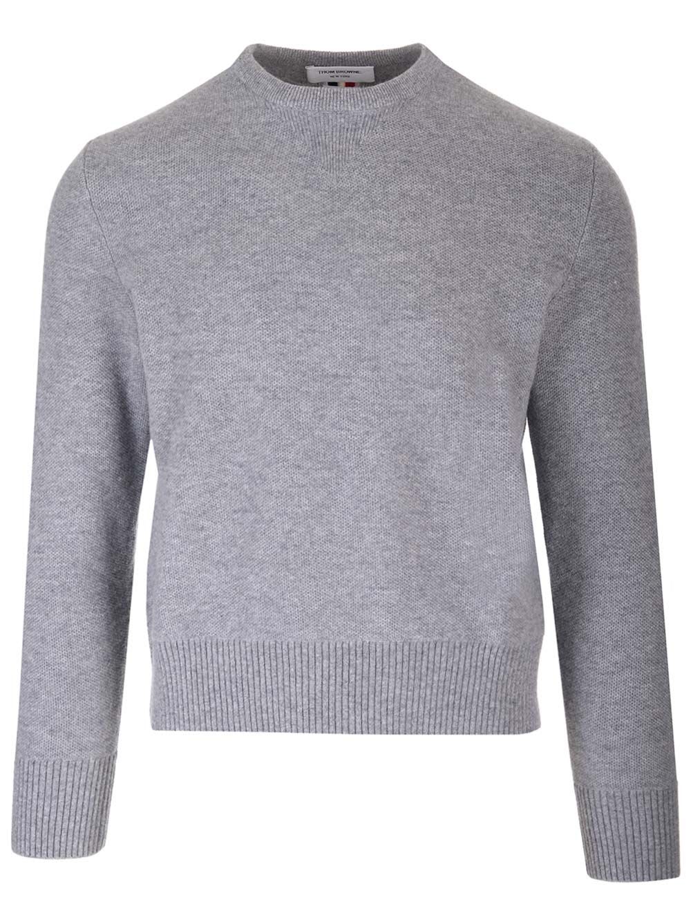 Shop Thom Browne Pique Sweater In Grey