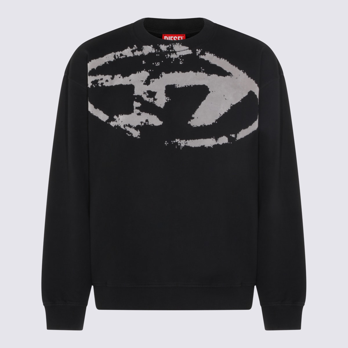 Diesel Black Cotton Logo Sweatshirt