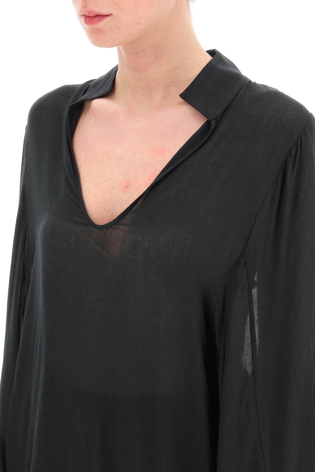 Shop By Malene Birger Lomaria Lightweight Canvas Blouse In Black