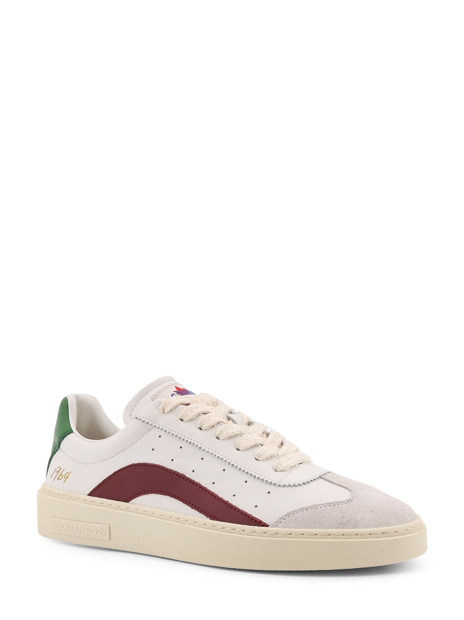 Dsquared2 Leather Low-top Sneakers Contrast Heel