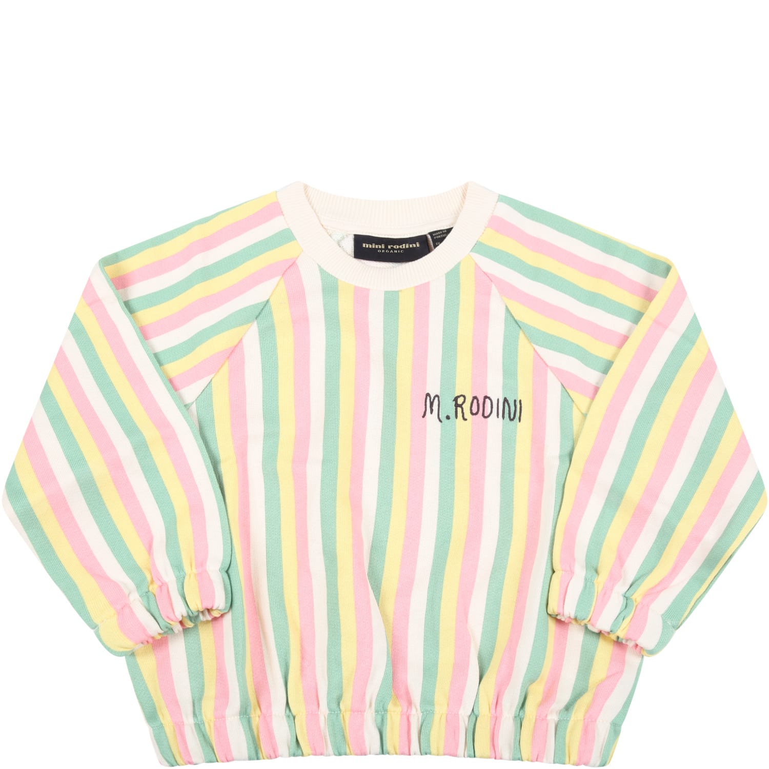 Mini Rodini Multicolor Sweatshirt For Babykids With Black Logo
