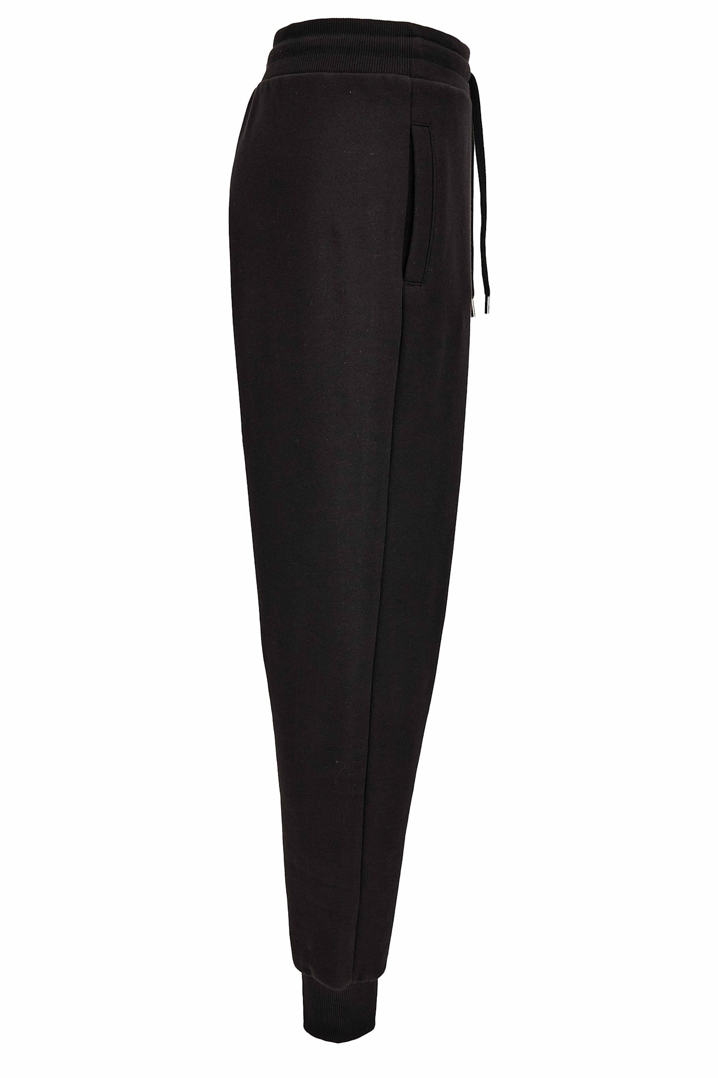 Versace Jeans Couture Logo-plaque Drawstring Trousers In Black