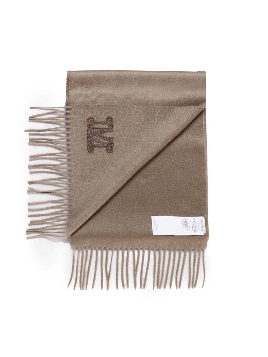 Shop Max Mara Messina Scarf In Mixed Wool In Beige