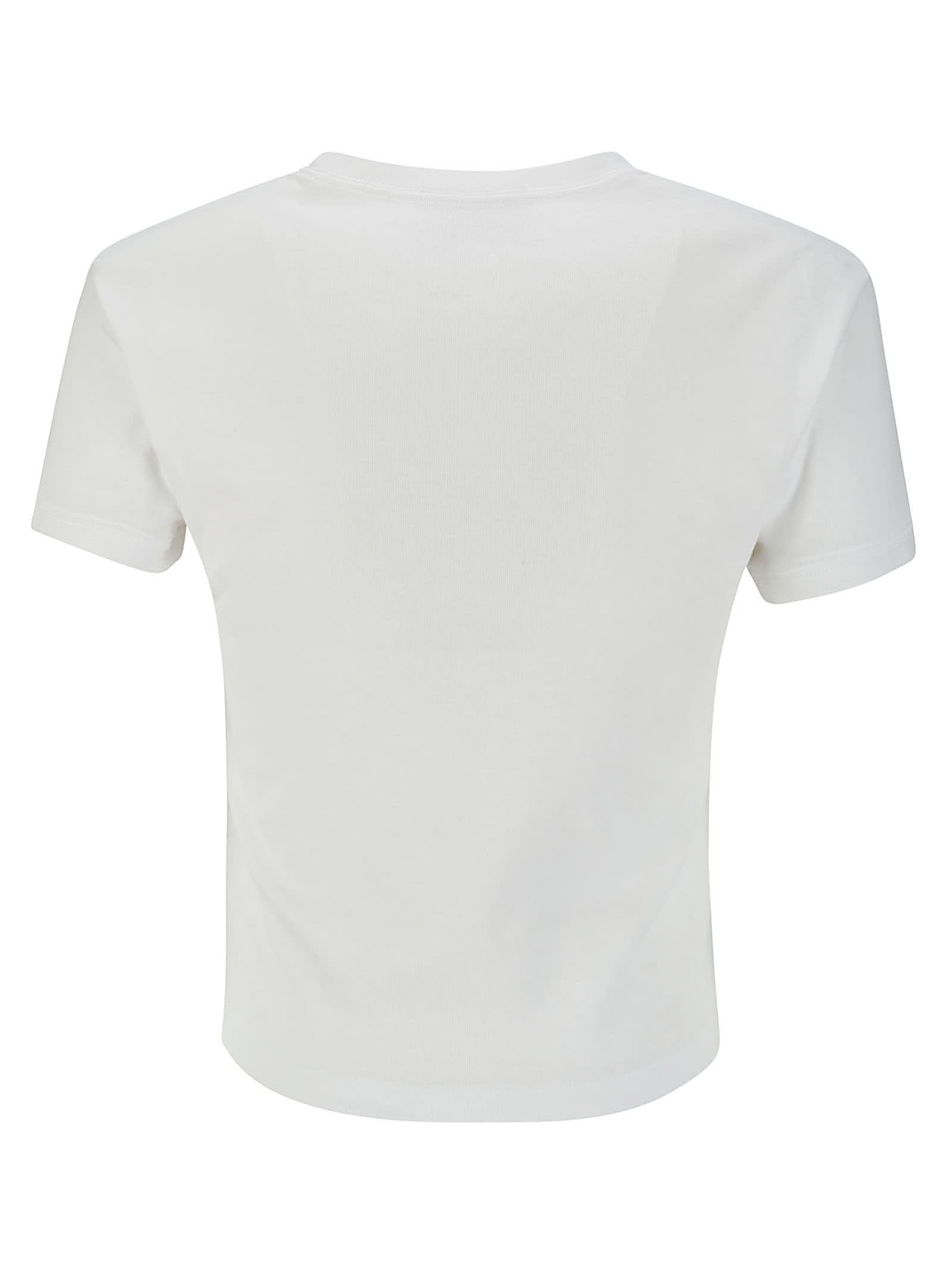 Shop Coperni V Neck Line T-shirt In Optic White