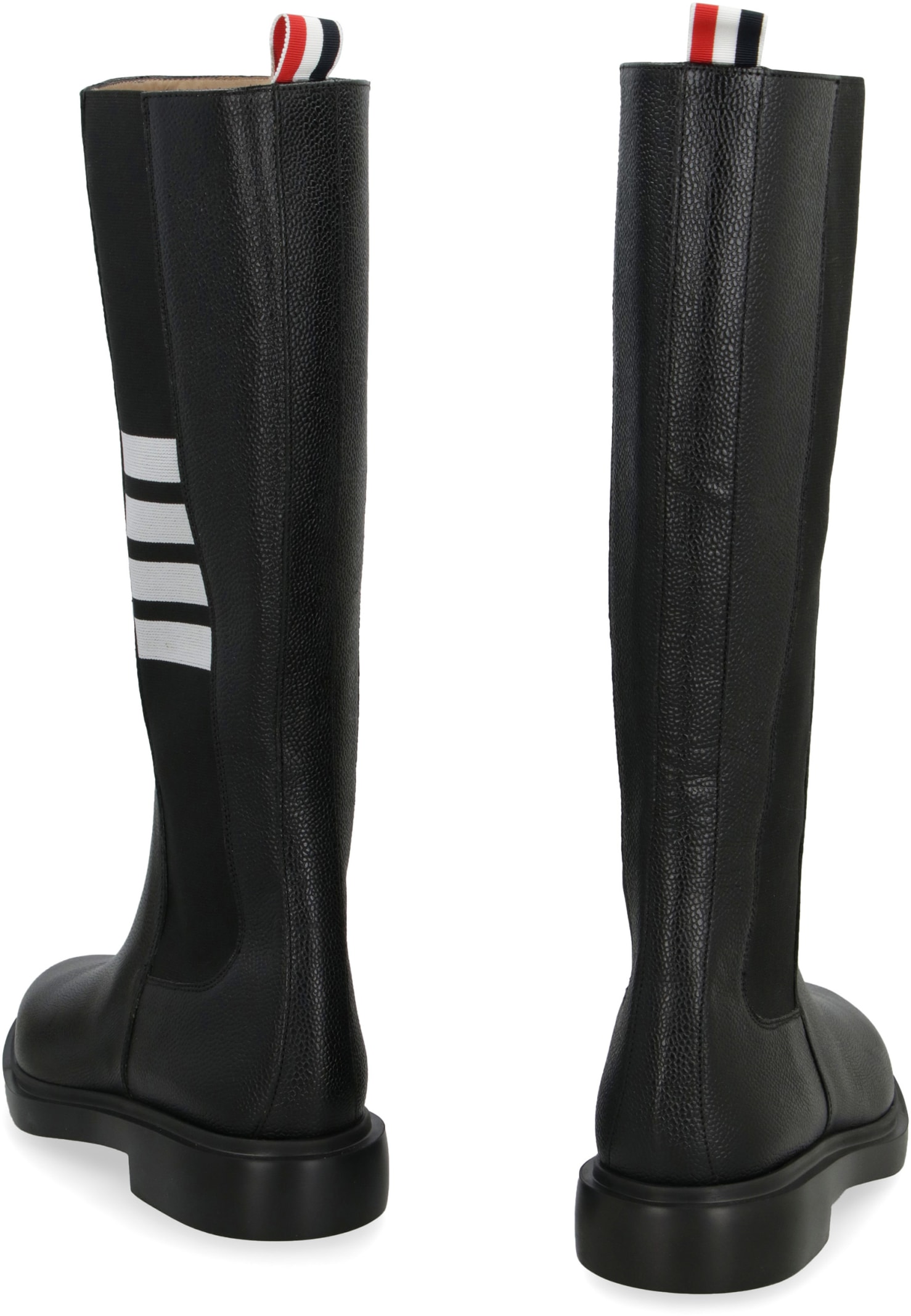 Thom Browne Woman Black Leather Chelsea Boots In Black
