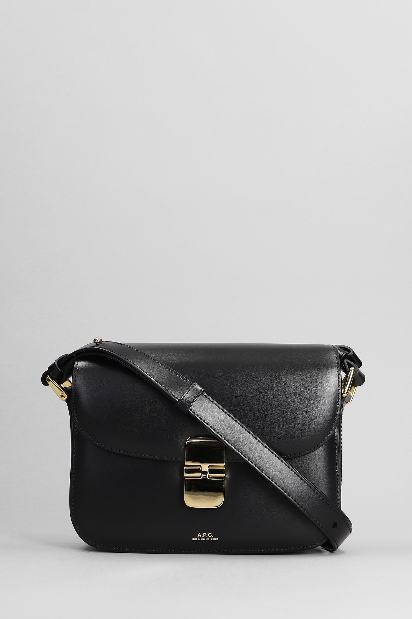 Grace Mini Hobo Bag - A.P.C. - Black - Leather