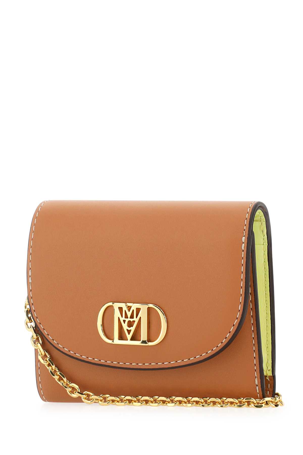 Mcm Caramel Leather Mini Mode Travia Wallet In Co