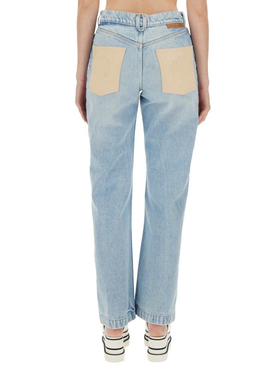 Shop Stella Mccartney Straight-leg Slim-cut Jeans In Blu