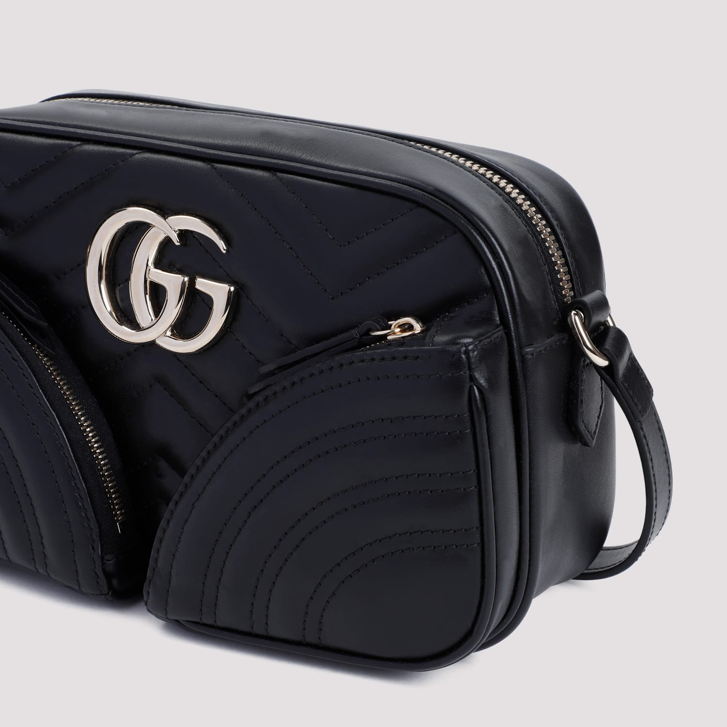 Shop Gucci Marmont 2.0 Gg Shoulder Bag In Black