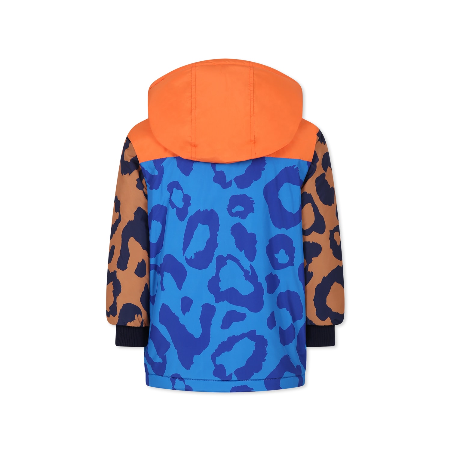 Marc Jacobs Multicolor Windbreaker Jacket For Boy With Leopard Print In Multicolor