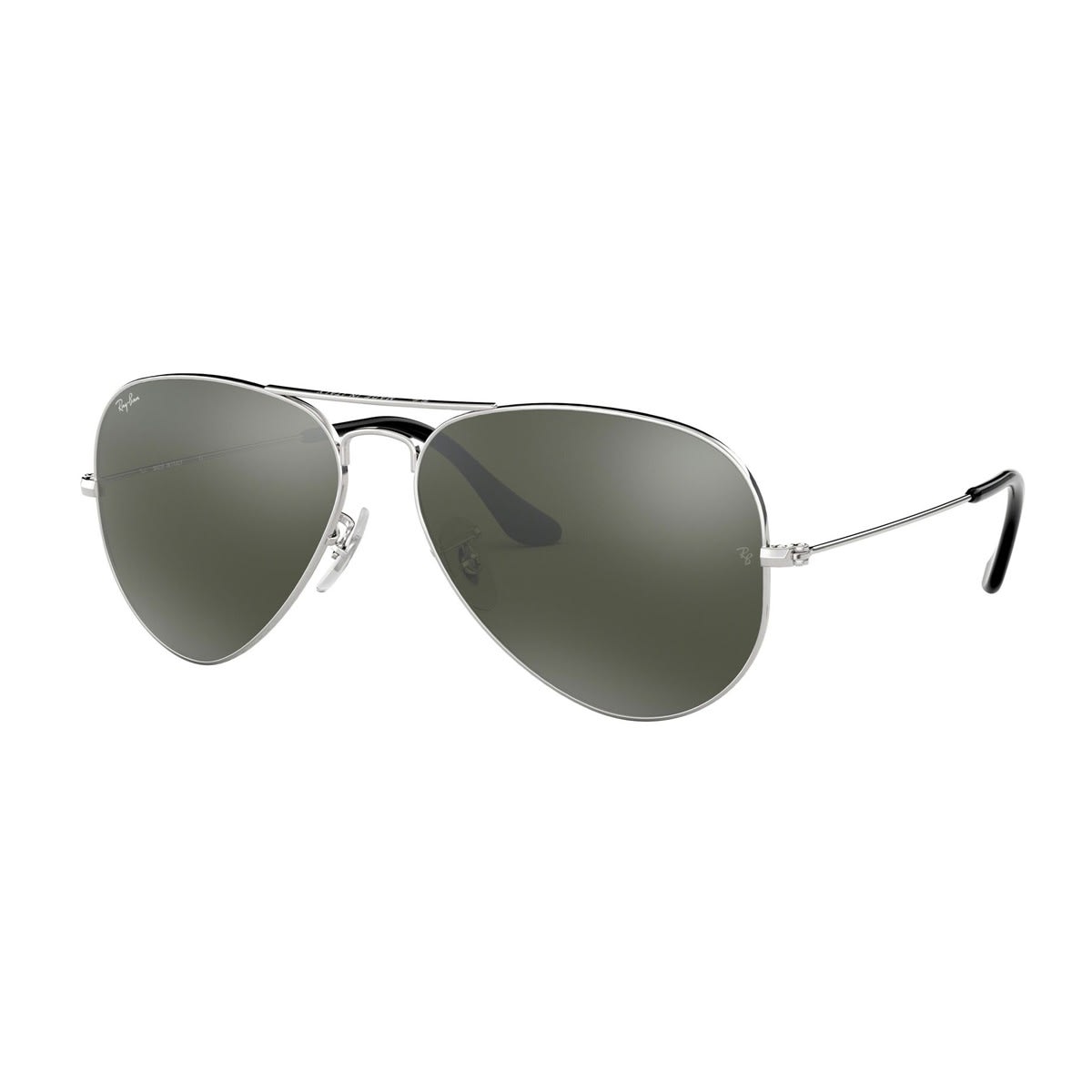 Shop Ray Ban Aviator 3025 Sunglasses In Argento