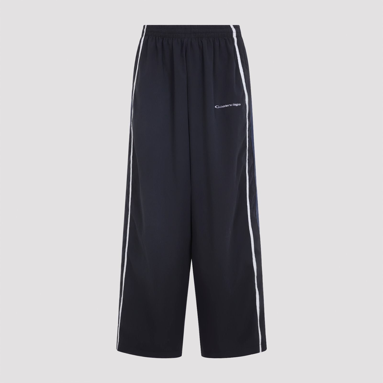 Balenciaga Sporty Trousers Featuring Side Stripes In Blue