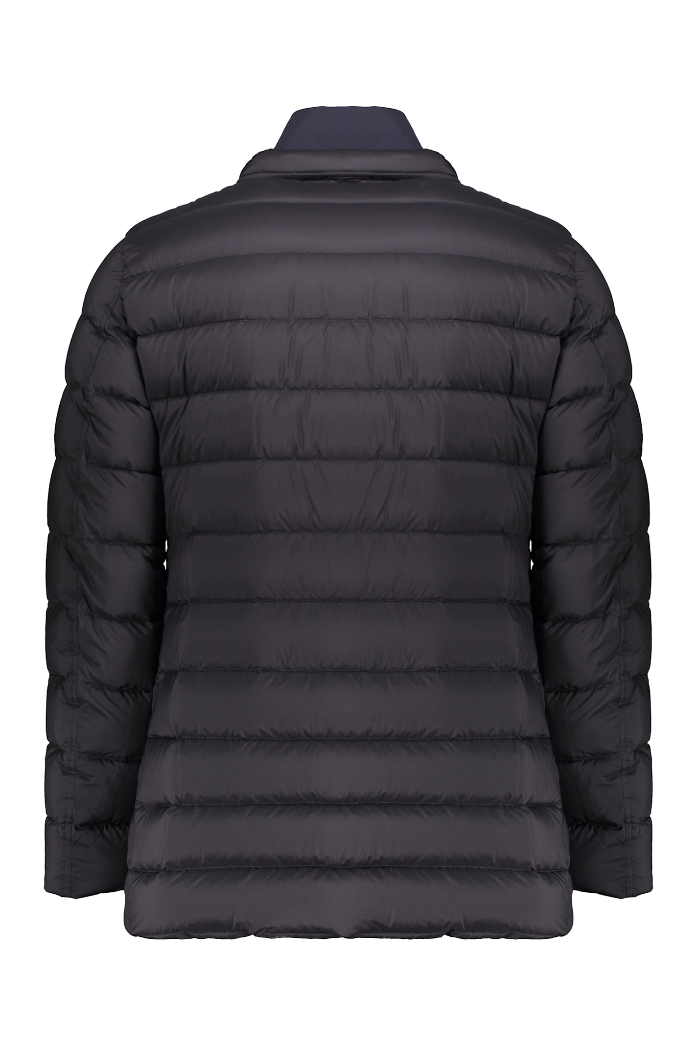 Herno Black Padded Jacket With Double-breasted Closure In Black
