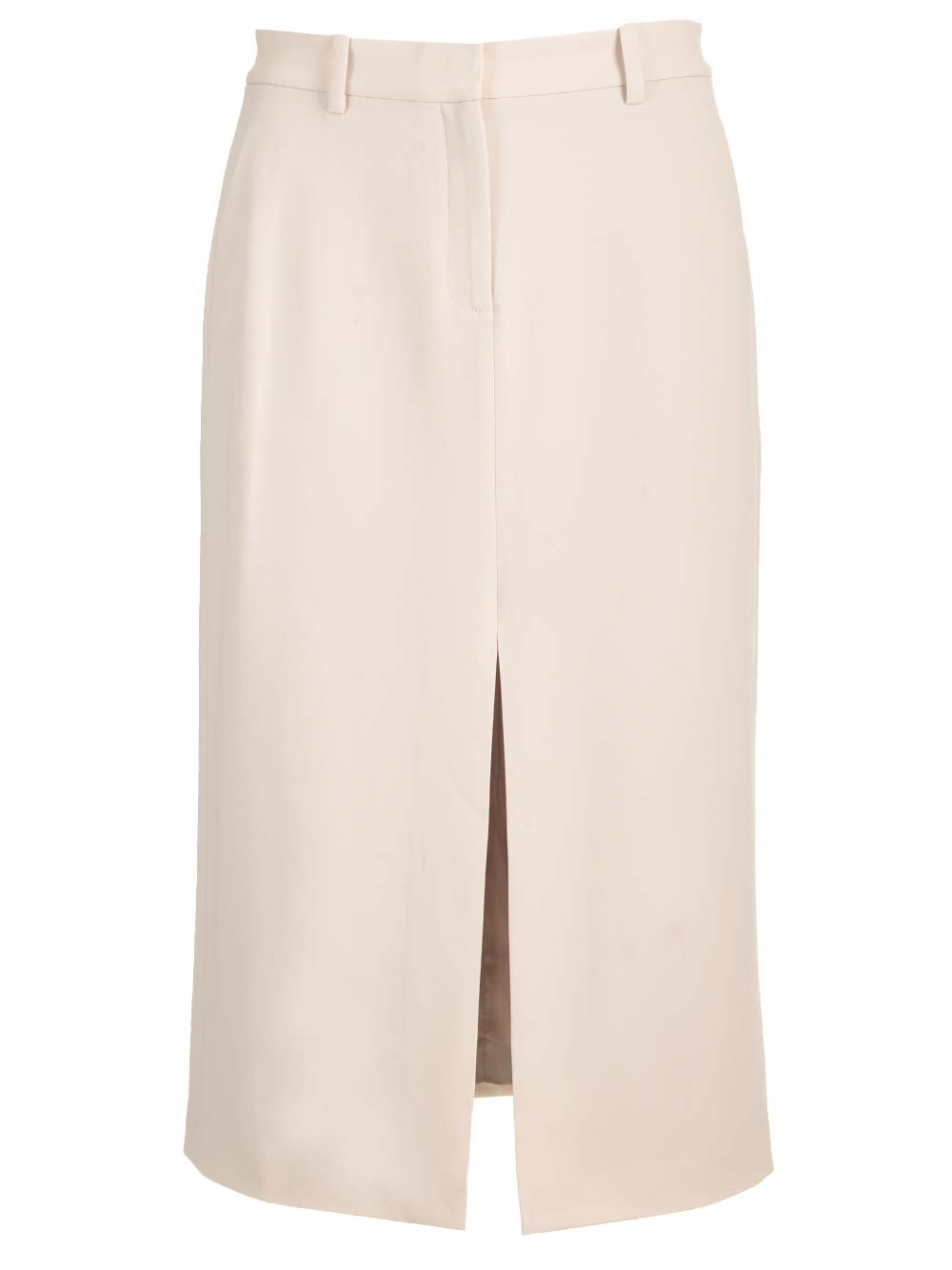 Shop Theory Beige Midi Skirt In Multicolor