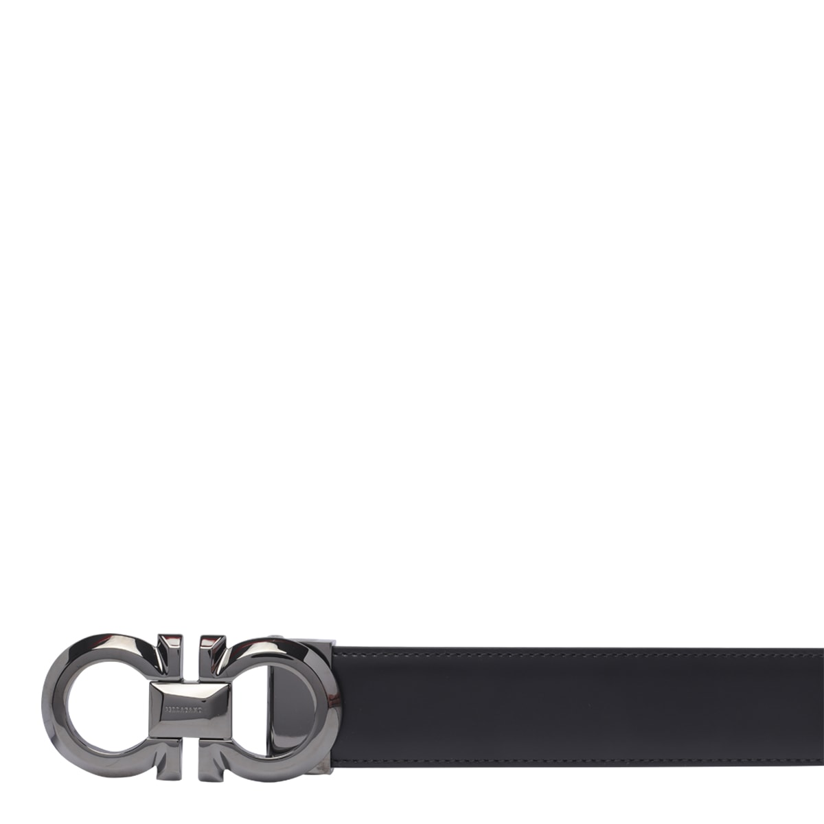 Ferragamo Reversible Gancini Belt In Black