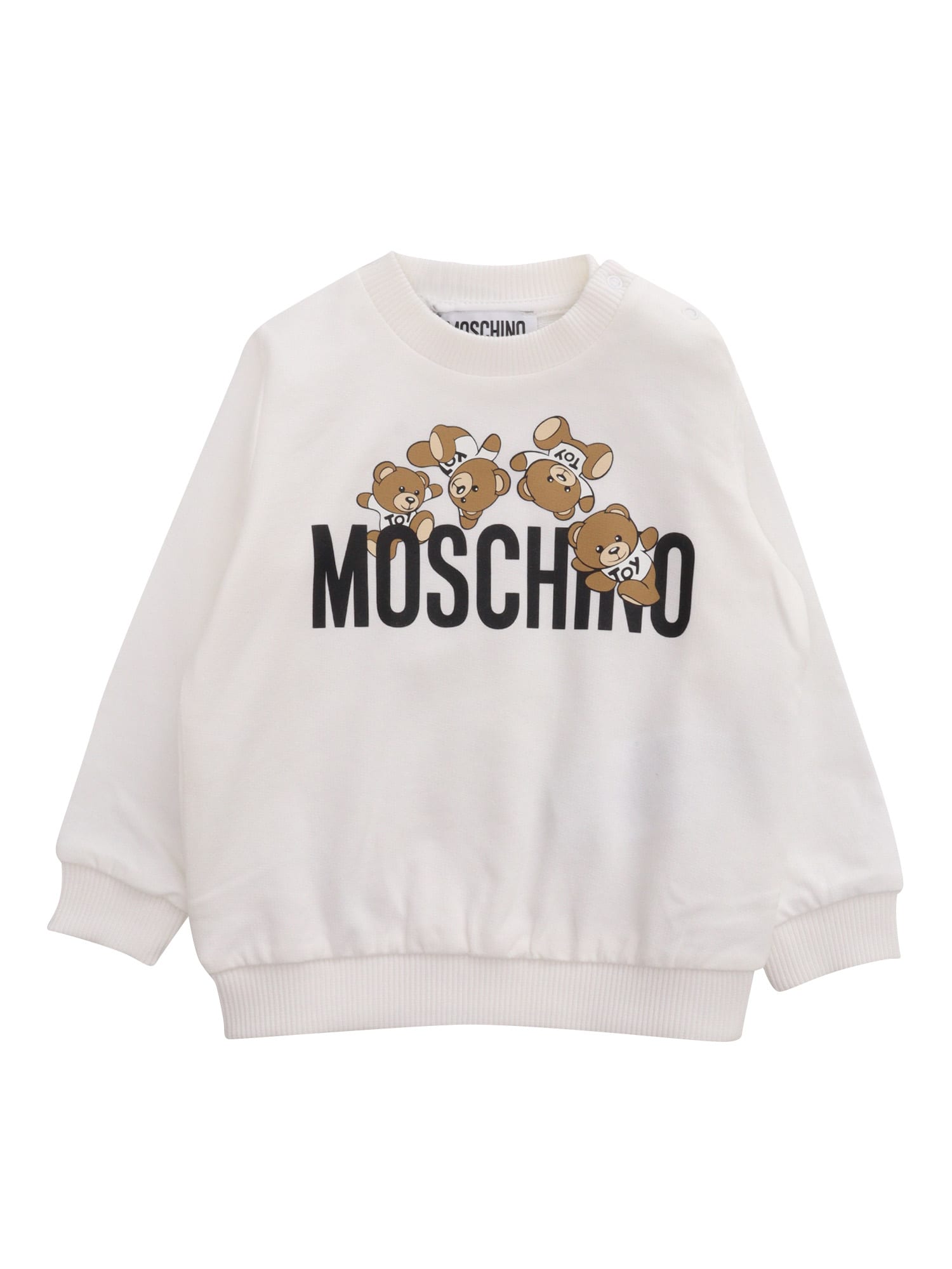 Moschino Babies' White Sweatshirt With Print