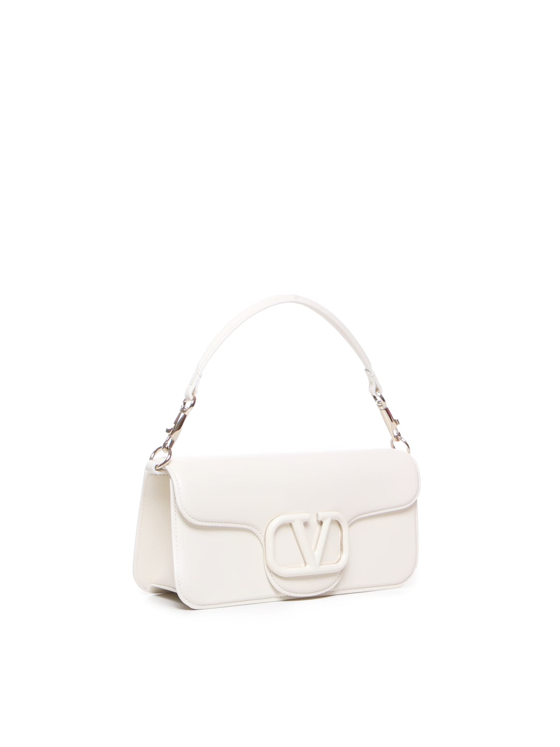 Shop Valentino Locò Bag In Lambskin In White