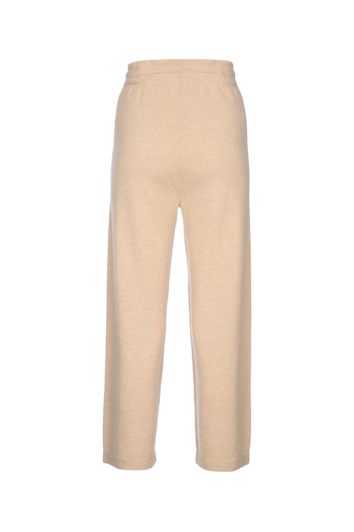 Elisabetta Franchi Knit Trousers Side Pockets In Neutral