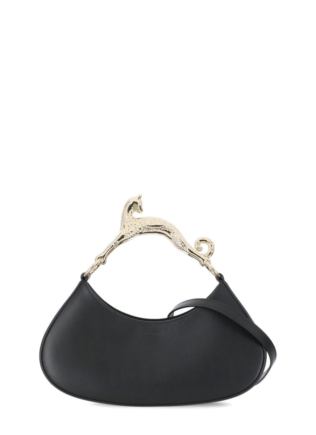 Shop Lanvin Leather Handbag In Black