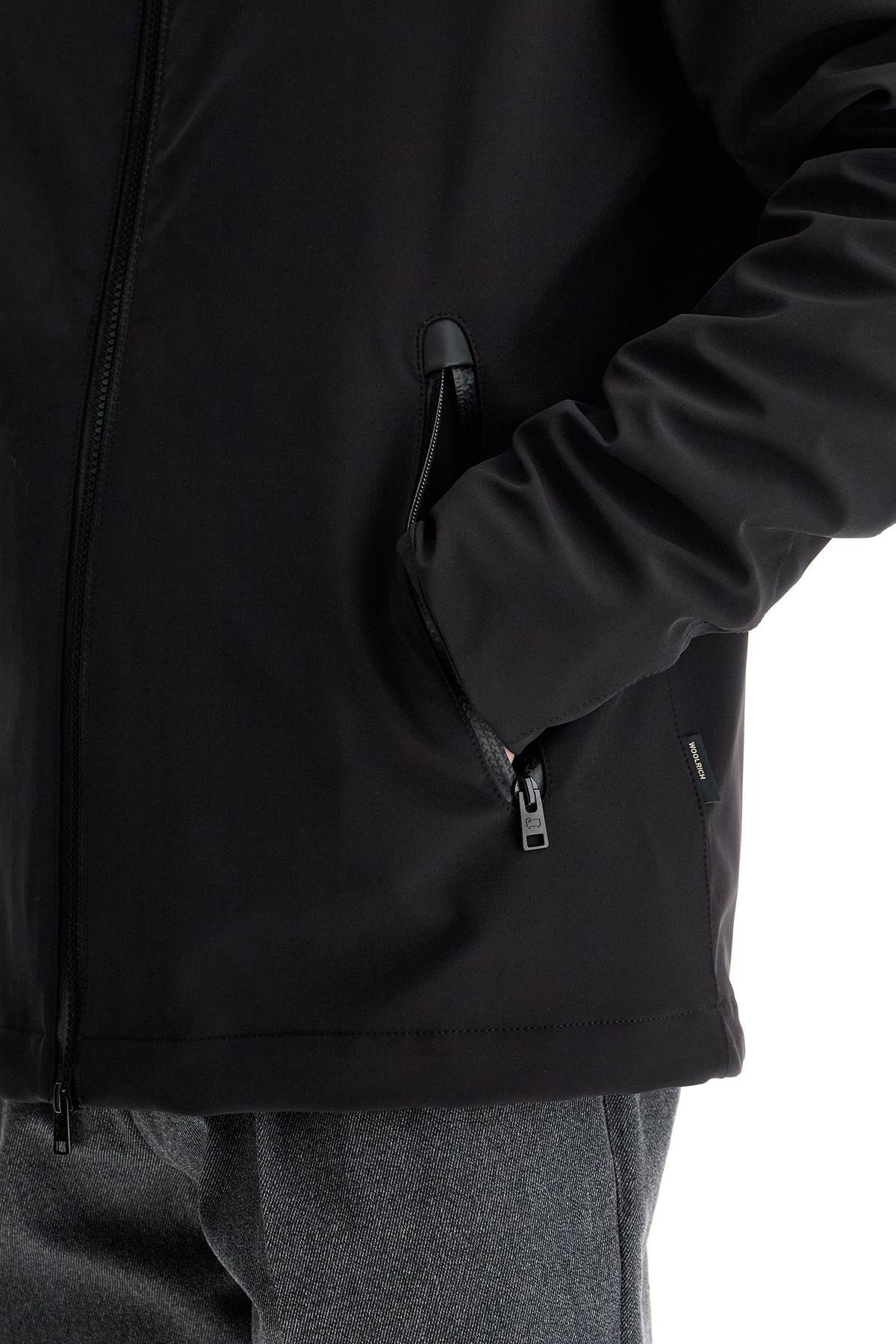 Shop Woolrich Softshell Pacific Jacket For Outdoor In Black (black)