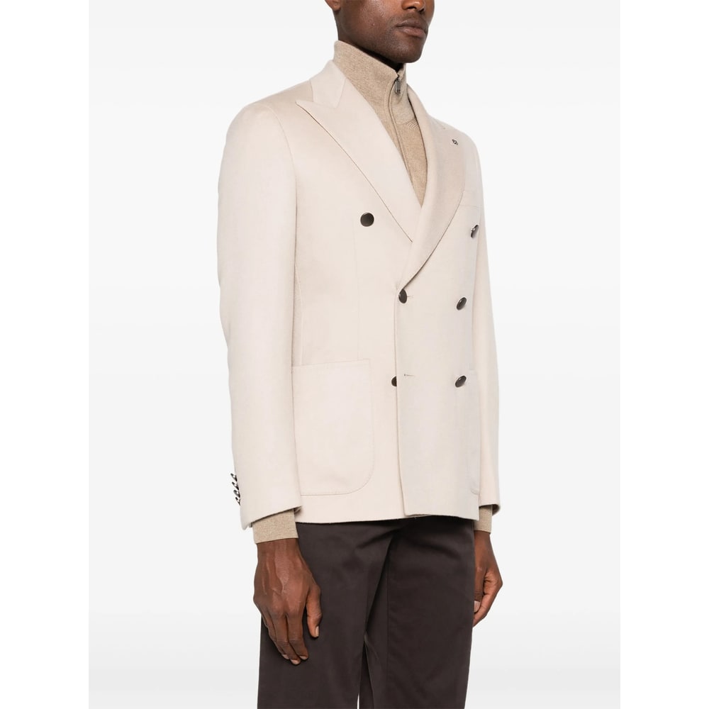 Tagliatore Long-sleeved Suit Jacket In Neutral