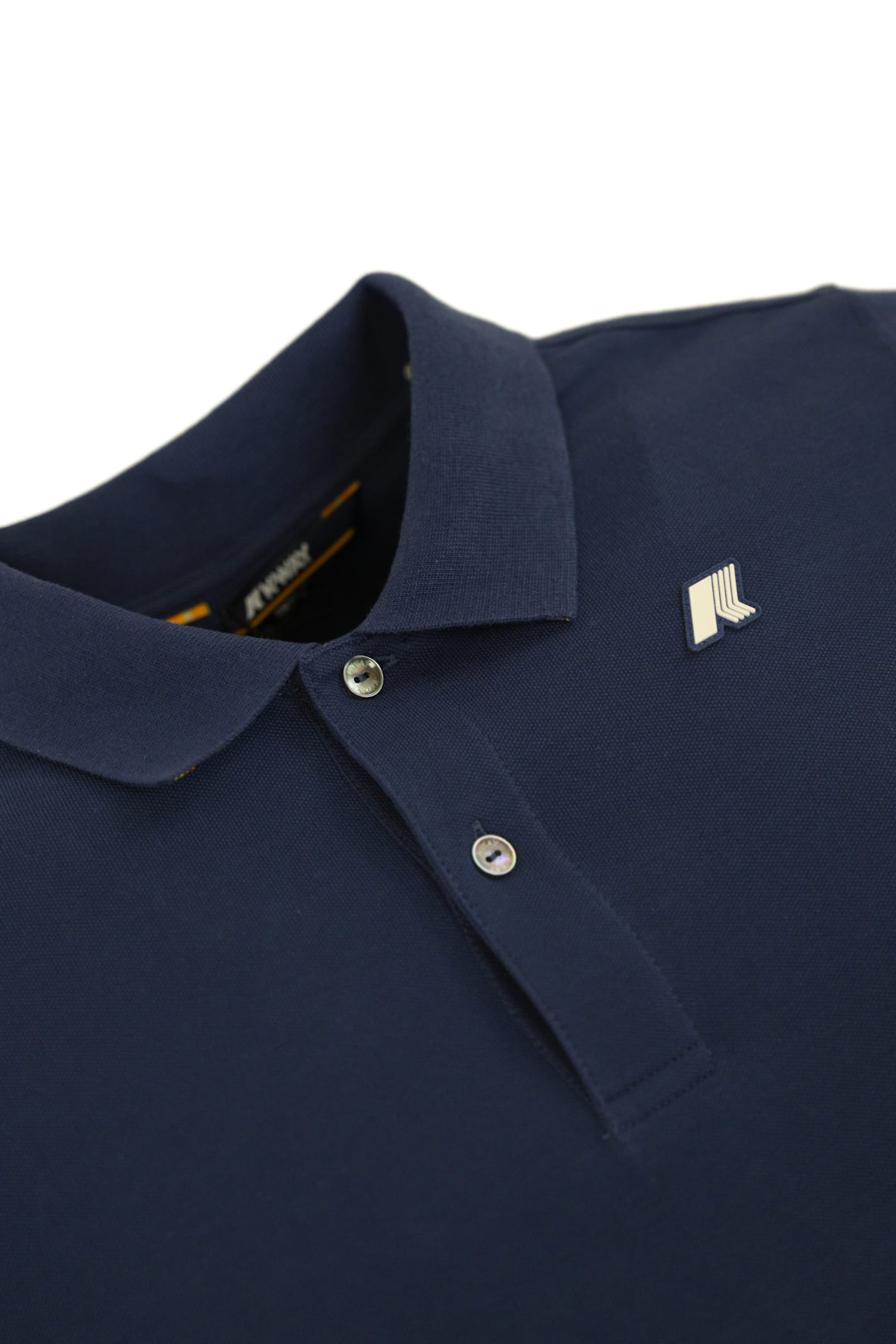 Shop K-way Vincent Piquet Polo Shirt In Cotton In Blue Deep Cobalt