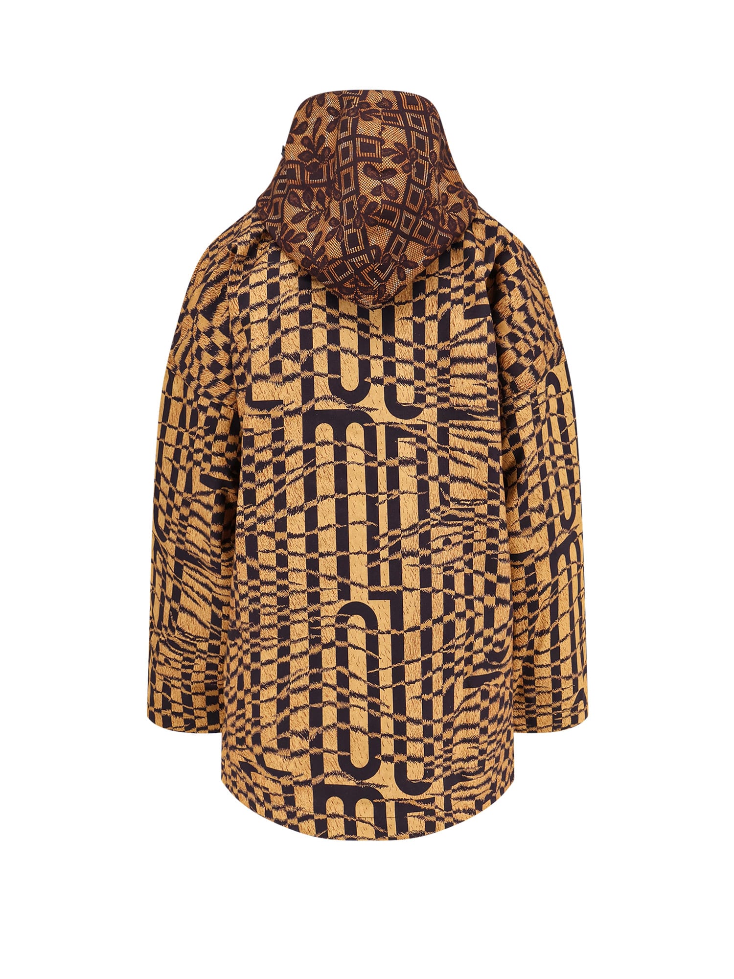 Pierre-louis Mascia Abstract-print Hooded Jacket In Animal Print