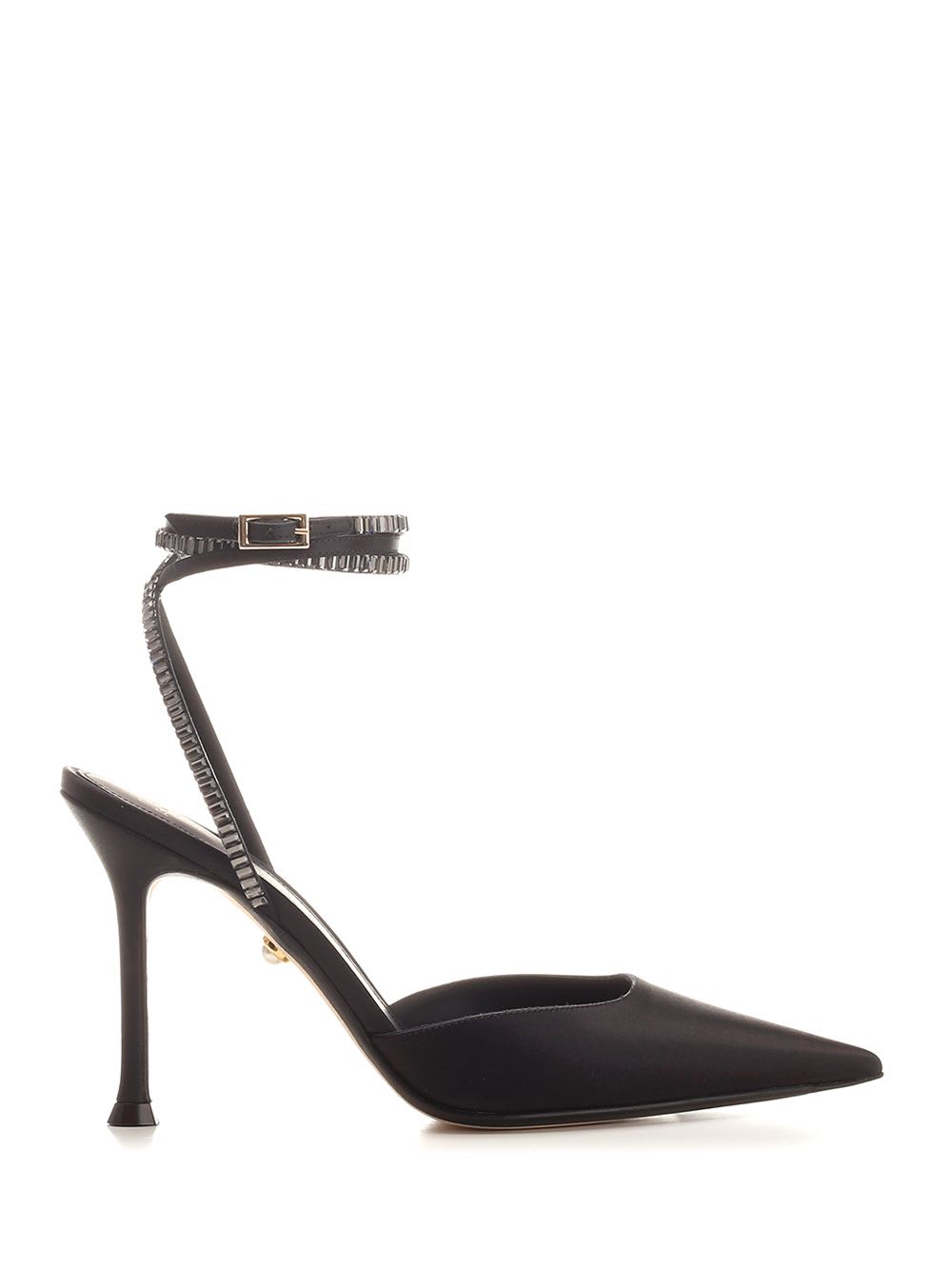 Shop Alevì Axel Satin Pump In Black