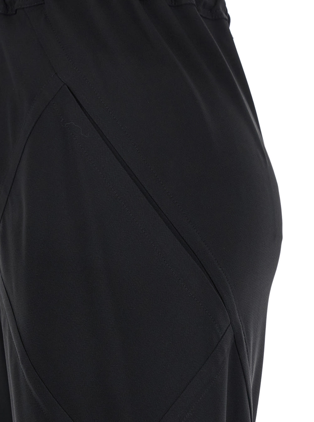 Shop Rick Owens Black Wide Leg Pants In Tech Fabric Woman