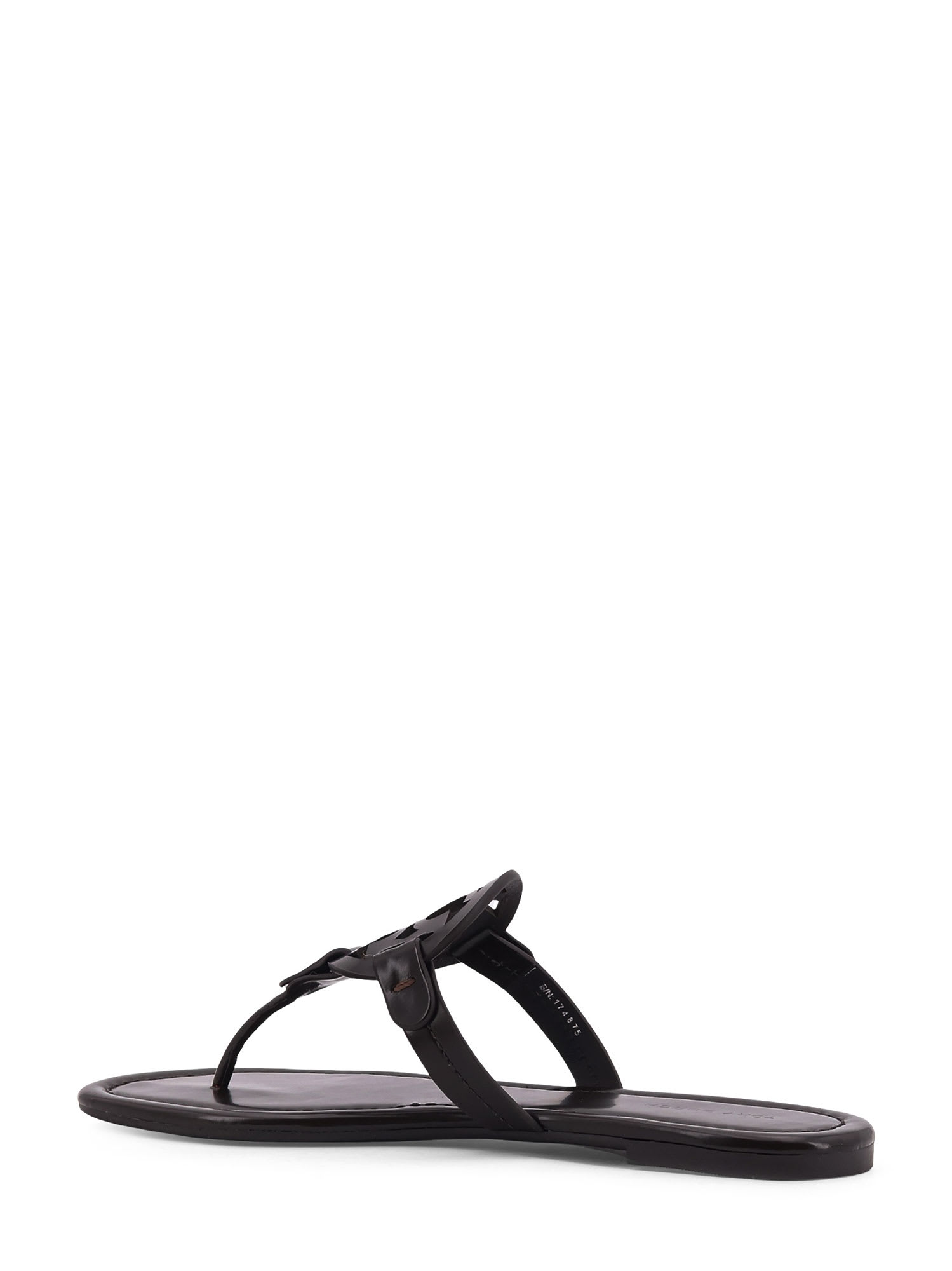 Tory Burch Miller Pave Logo Thong Sandals In Black