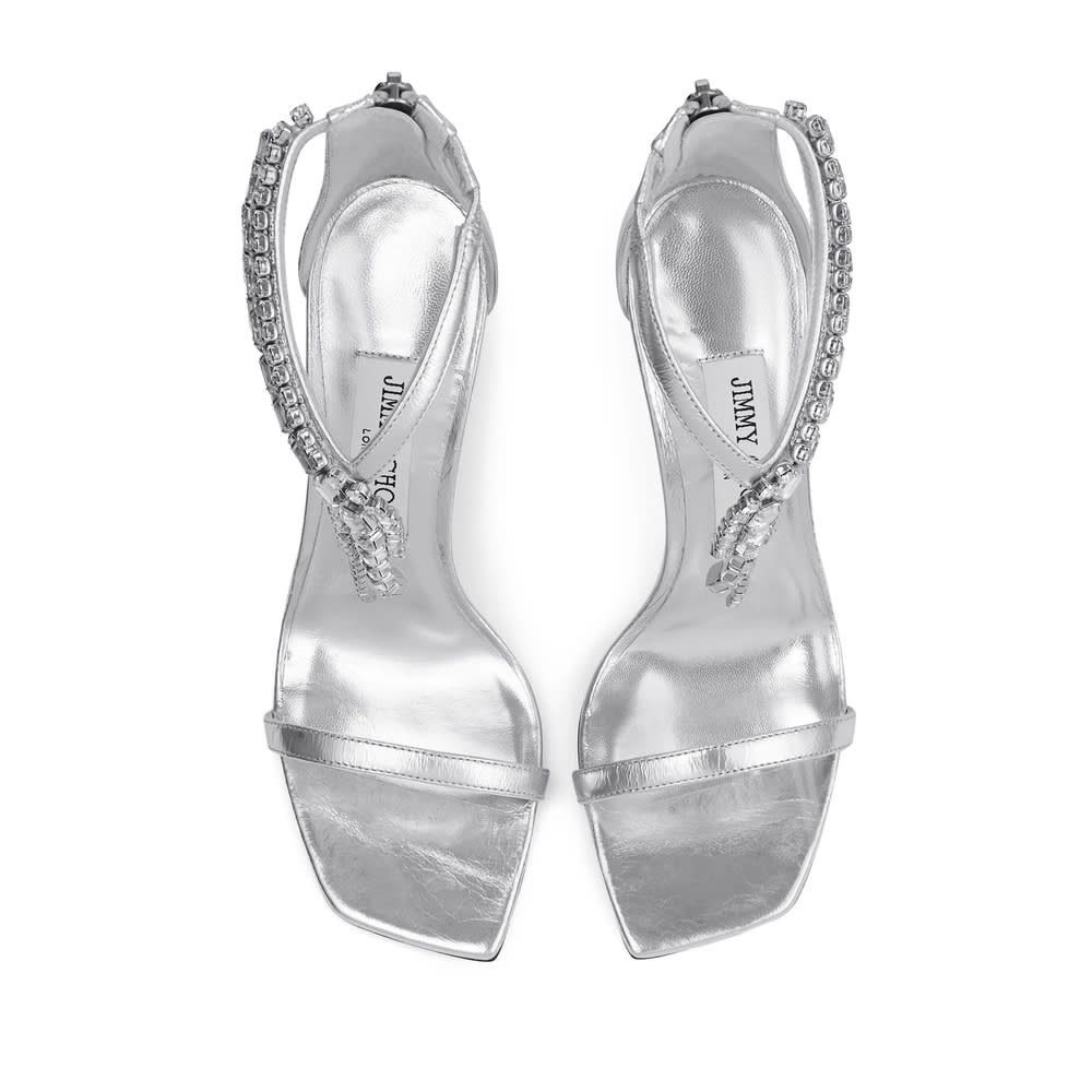 Jimmy Choo 100mm Verity Sandals In Silver