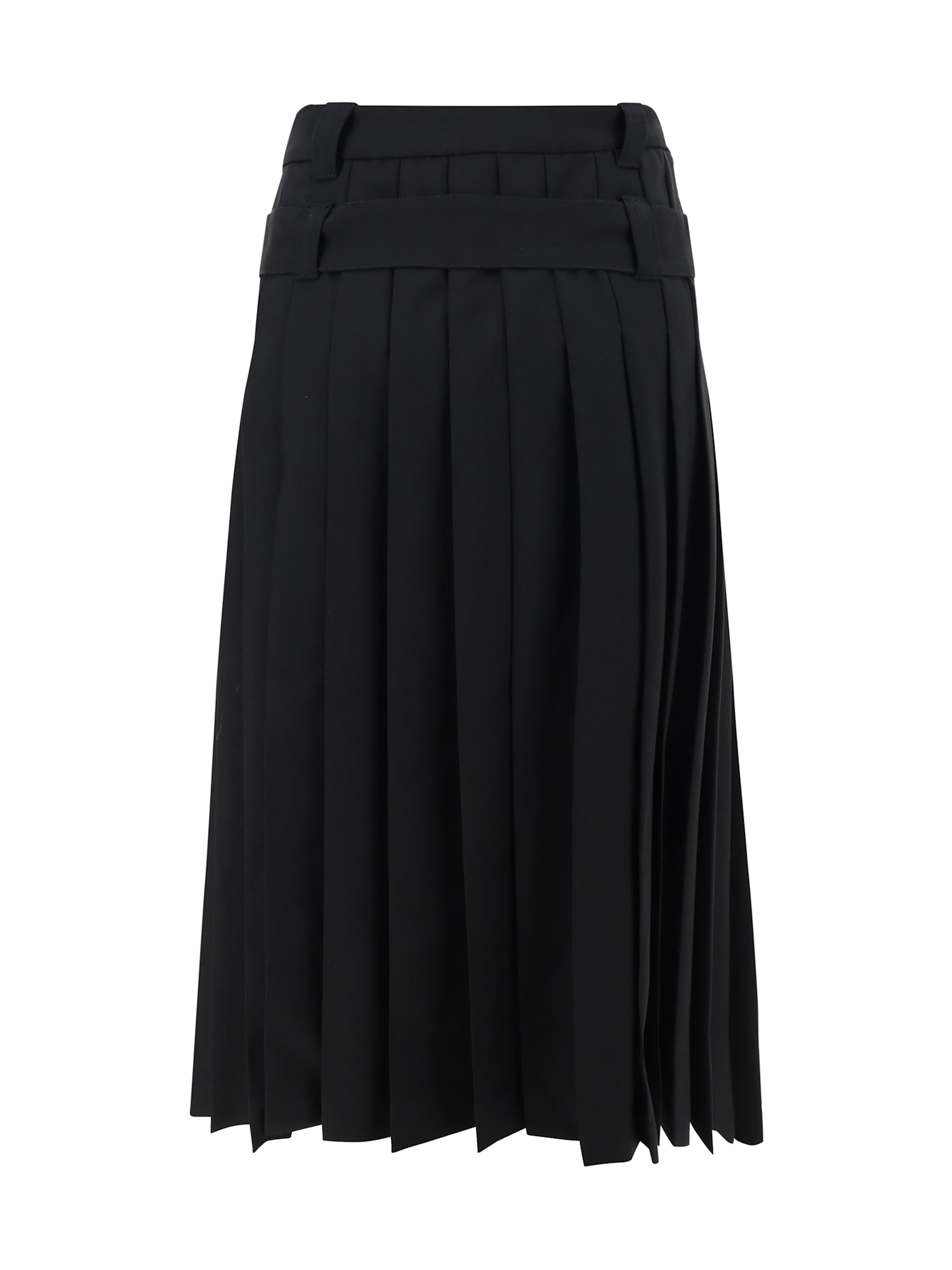 Shop Alexander Mcqueen Midi Skirt In Black