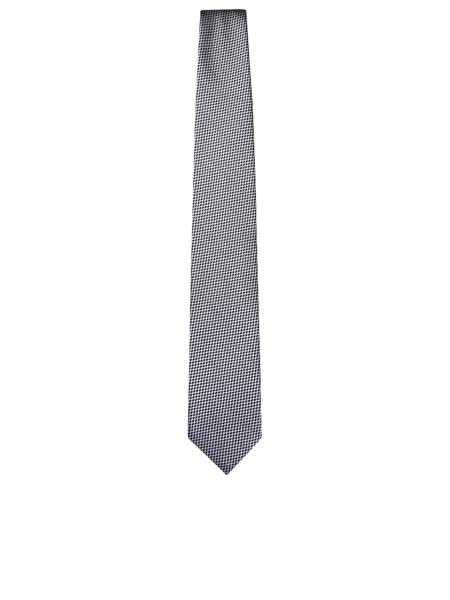 Micro-pattern Silver Tie