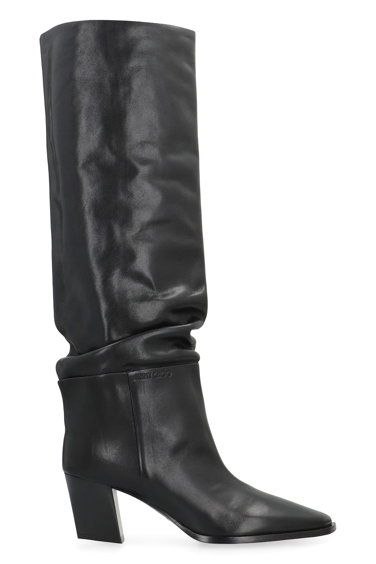 Jimmy Choo Hart Leather Boots In Black