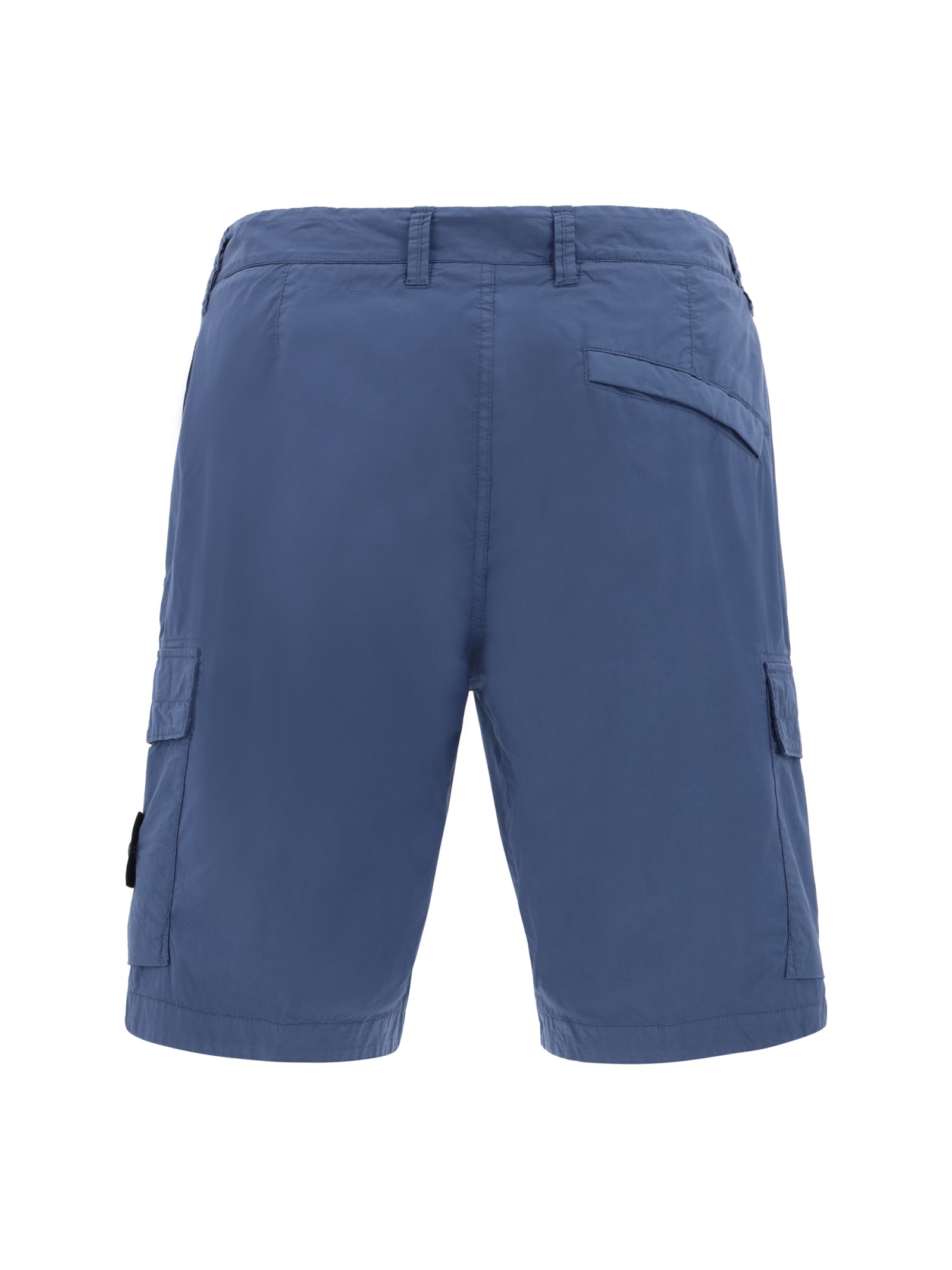 Shop Stone Island Shorts In V0024 Dark Blue