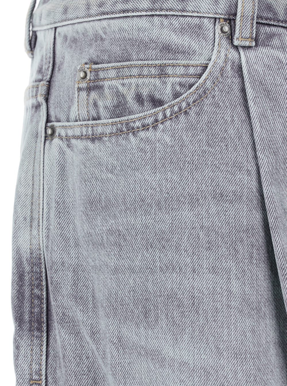 Juunj Pleated Five-pocket Jeans In Blue