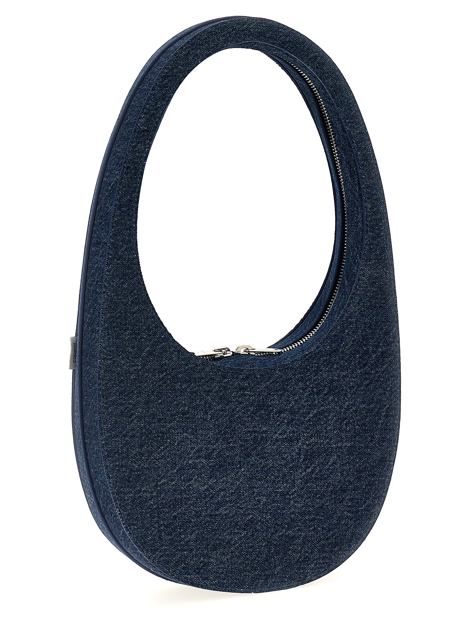 Shop Coperni Denim Swipe Bag Handbag In Blue