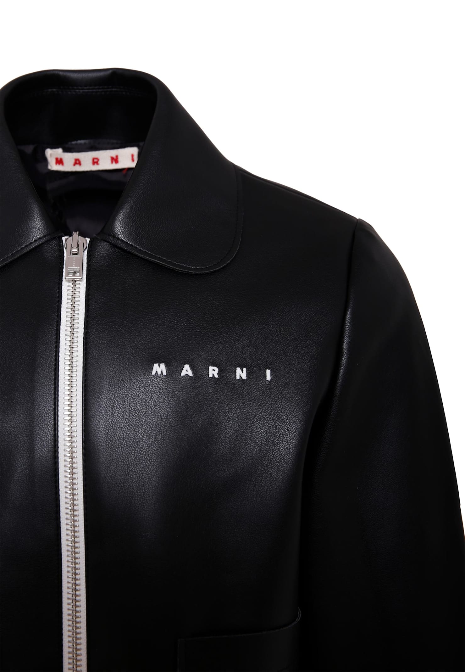 Marni Black Jacket For Girl With Logo In Black